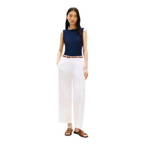 Tommy Hilfiger WW0WW47807-C1G Γυναικείο T-shirt Μπλε Slim 5x2 Rib Boat-Nk Tank Tommy Hilfiger WW0WW47807-C1G Γυναικείο T-shirt Μπλε Slim 5x2 Rib Boat-Nk Tank