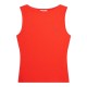 TOMMY HILFIGER</br>Tommy Hilfiger WW0WW47807-SNE Γυναικείο T-shirt Κόκκινο Slim 5x2 Rib Boat-Nk Tank