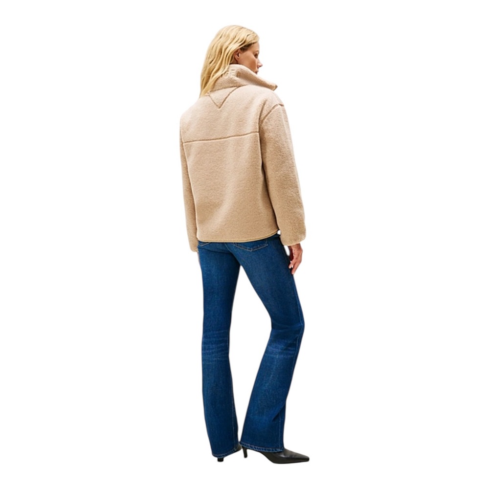 TOMMY HILFIGER</br>Tommy Hilfiger WW0WW48260-AEG Γυναικείο Μπουφάν Μπεζ Teddy Zip Up Regular TOMMY HILFIGER</br>Tommy Hilfiger WW0WW48260-AEG Γυναικείο Μπουφάν Μπεζ Teddy Zip Up Regular