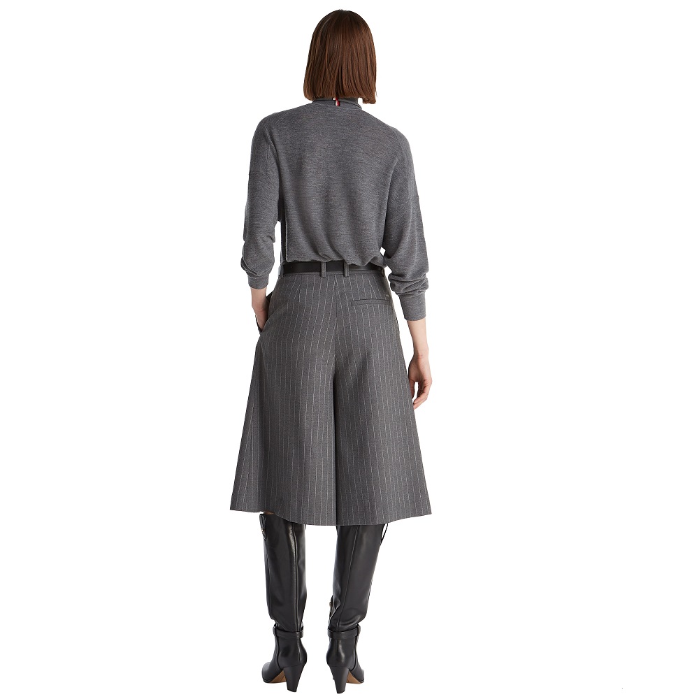 TOMMY HILFIGER</br>Tommy Hilfiger WW0WW48349-0CT Γυναικείο Παντελόνι Γκρι Pinstripe Culotte TOMMY HILFIGER</br>Tommy Hilfiger WW0WW48349-0CT Γυναικείο Παντελόνι Γκρι Pinstripe Culotte