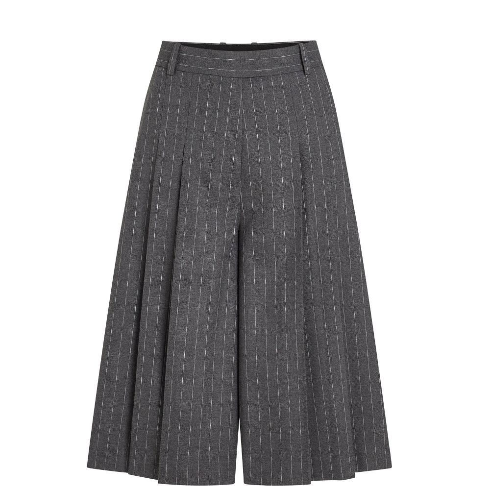 TOMMY HILFIGER</br>Tommy Hilfiger WW0WW48349-0CT Γυναικείο Παντελόνι Γκρι Pinstripe Culotte TOMMY HILFIGER</br>Tommy Hilfiger WW0WW48349-0CT Γυναικείο Παντελόνι Γκρι Pinstripe Culotte