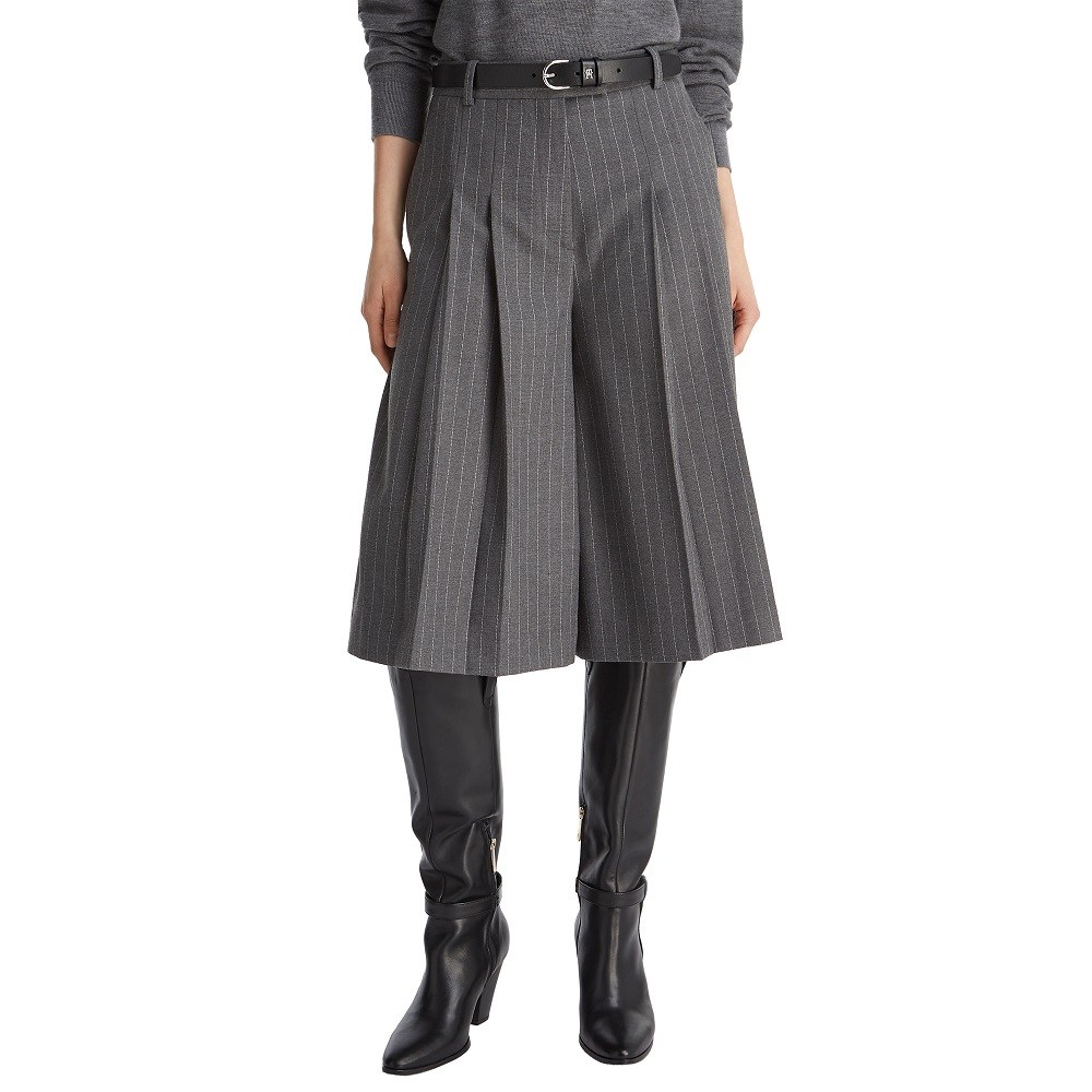 TOMMY HILFIGER</br>Tommy Hilfiger WW0WW48349-0CT Γυναικείο Παντελόνι Γκρι Pinstripe Culotte TOMMY HILFIGER</br>Tommy Hilfiger WW0WW48349-0CT Γυναικείο Παντελόνι Γκρι Pinstripe Culotte