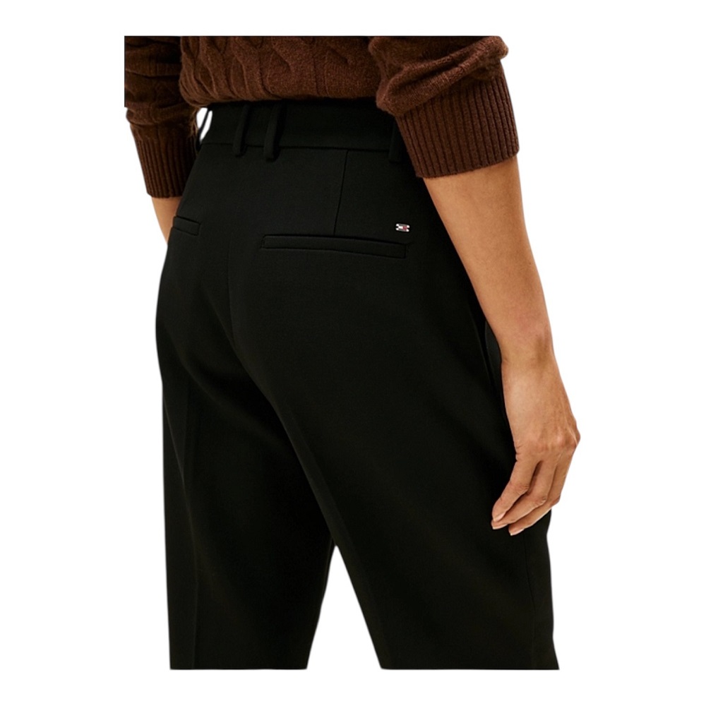TOMMY HILFIGER</br>Tommy Hilfiger WW0WW48355-BDS Γυναικείο Παντελόνι Μαύρο Punto Slim Straight TOMMY HILFIGER</br>Tommy Hilfiger WW0WW48355-BDS Γυναικείο Παντελόνι Μαύρο Punto Slim Straight