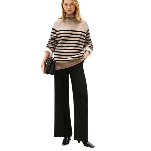 Tommy Hilfiger WW0WW48406-BDS Γυναικείο Παντελόνι Μαύρο Relaxed Wide Leg Trousers Tommy Hilfiger WW0WW48406-BDS Γυναικείο Παντελόνι Μαύρο Relaxed Wide Leg Trousers