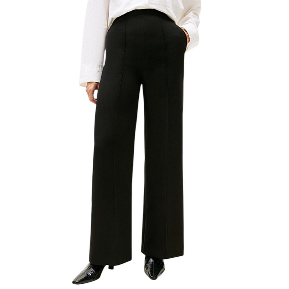 TOMMY HILFIGER</br>Tommy Hilfiger WW0WW48406-BDS Γυναικείο Παντελόνι Μαύρο Relaxed Wide Leg Trousers TOMMY HILFIGER</br>Tommy Hilfiger WW0WW48406-BDS Γυναικείο Παντελόνι Μαύρο Relaxed Wide Leg Trousers