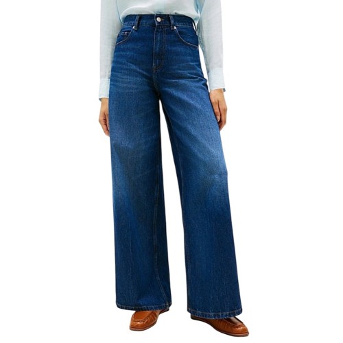 Tommy Hilfiger WW0WW48567-1BJ Γυναικείο Παντελόνι Τζιν Denim New Doreen 70'S Wide Leg Hw