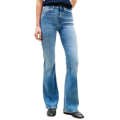 Tommy Hilfiger WW0WW48570-1A7 Γυναικείο Παντελόνι Τζιν Denim Finn Flare Rw