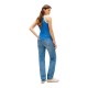 TOMMY HILFIGER</br>Tommy Hilfiger WW0WW48712-C4U Γυναικείο T-shirt Γαλάζιο Contrast Bind Rib Tank TOMMY HILFIGER</br>Tommy Hilfiger WW0WW48712-C4U Γυναικείο T-shirt Γαλάζιο Contrast Bind Rib Tank