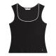 TOMMY HILFIGER</br>Tommy Hilfiger WW0WW48715-BDS Γυναικείο Τοπ Μαύρο B&W Slim Scoop-Nk Tank TOMMY HILFIGER</br>Tommy Hilfiger WW0WW48715-BDS Γυναικείο Τοπ Μαύρο B&W Slim Scoop-Nk Tank