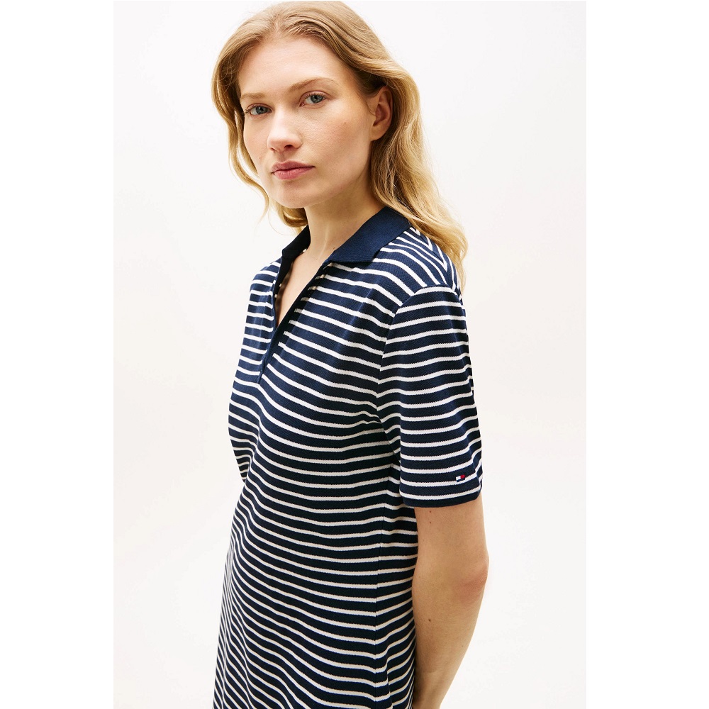 TOMMY HILFIGER</br>Tommy Hilfiger WW0WW48744-0BF Γυναικείο Φόρεμα Μπλε/Εκρο΄΄υ Lyocell Pique Mini Polo Dress TOMMY HILFIGER</br>Tommy Hilfiger WW0WW48744-0BF Γυναικείο Φόρεμα Μπλε/Εκρο΄΄υ Lyocell Pique Mini Polo Dress