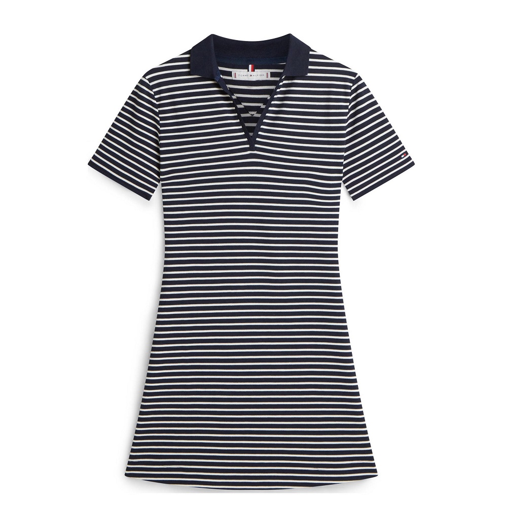 TOMMY HILFIGER</br>Tommy Hilfiger WW0WW48744-0BF Γυναικείο Φόρεμα Μπλε/Εκρο΄΄υ Lyocell Pique Mini Polo Dress TOMMY HILFIGER</br>Tommy Hilfiger WW0WW48744-0BF Γυναικείο Φόρεμα Μπλε/Εκρο΄΄υ Lyocell Pique Mini Polo Dress