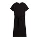 TOMMY HILFIGER</br>Tommy Hilfiger WW0WW48747-BDS Γυναικείο Φόρεμα Μαύρο Co Slub Knot Midi DS
