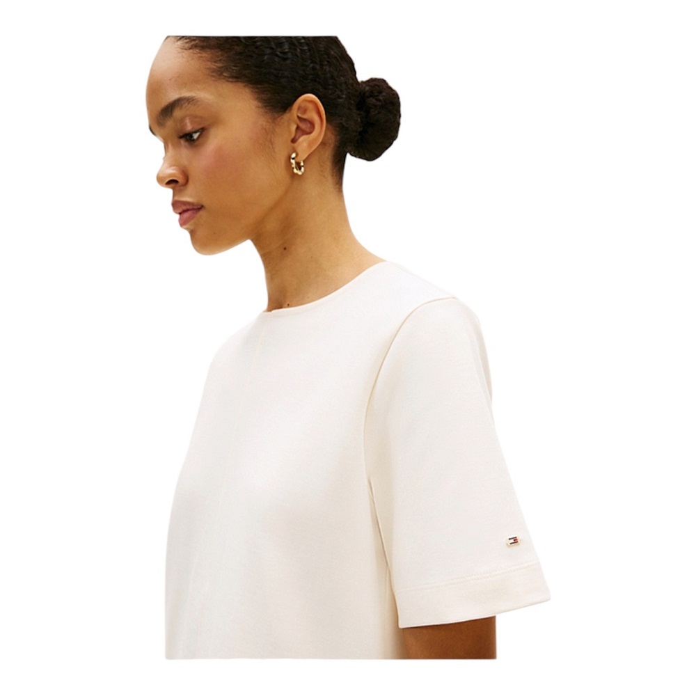 TOMMY HILFIGER</br>Tommy Hilfiger WW0WW48775-AEF Γυναικείο Φόρεμα Εκρού Gold Button Shirt Mini Dress