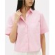 TOMMY HILFIGER</br>Tommy Hilfiger WW0WW48899-TPG Γυναικείο Πουκάμισο Ροζ Ess Poplin Ss Shirts