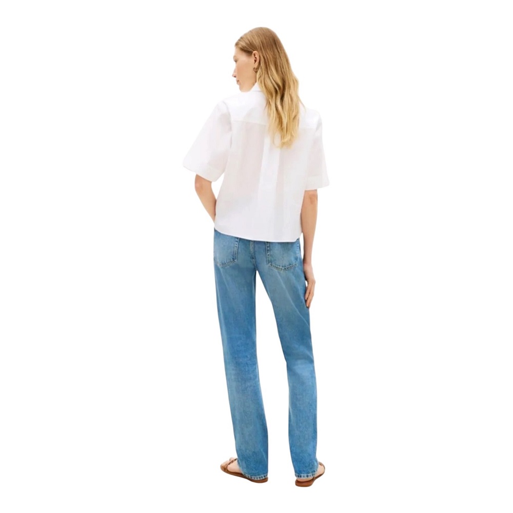TOMMY HILFIGER</br>Tommy Hilfiger WW0WW48899-YCF Γυναικείο Πουκάμισο Ess Poplin Ss Shirts Λευκό TOMMY HILFIGER</br>Tommy Hilfiger WW0WW48899-YCF Γυναικείο Πουκάμισο Ess Poplin Ss Shirts Λευκό