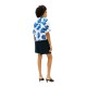 TOMMY HILFIGER</br>Tommy Hilfiger WW0WW48924-05S Γυναικείο Πουκάμισο Frayed Vis/Linen Ss Shirt Λευκό/Μπλε