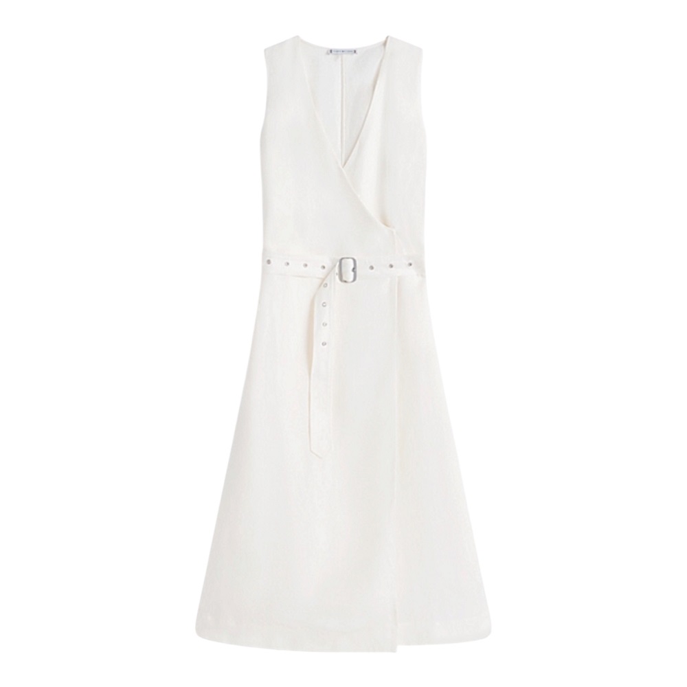 TOMMY HILFIGER</br>Tommy Hilfiger WW0WW48951-YA8 Γυναικείο Φόρεμα Εκρού Vis/Linen Belted Midi Ns Dress TOMMY HILFIGER</br>Tommy Hilfiger WW0WW48951-YA8 Γυναικείο Φόρεμα Εκρού Vis/Linen Belted Midi Ns Dress