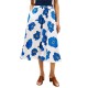 TOMMY HILFIGER</br>Tommy Hilfiger WW0WW48966-05S Γυναικεία Φούστα Vis/Linen Volume Midi Skirt Λευκό/Μπλε TOMMY HILFIGER</br>Tommy Hilfiger WW0WW48966-05S Γυναικεία Φούστα Vis/Linen Volume Midi Skirt Λευκό/Μπλε