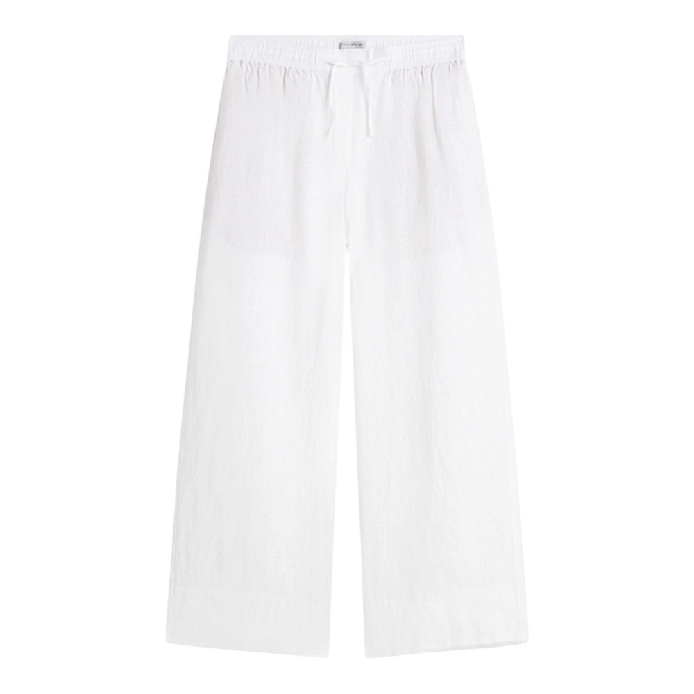 TOMMY HILFIGER</br>Tommy Hilfiger WW0WW48970-YCF Γυναικείο Παντελόνι Ess Linen Pull On Pants Λευκό