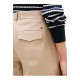 TOMMY HILFIGER</br>Tommy Hilfiger WW0WW48993-AEG  Γυναικείο Παντελόνι Μπεζ Cotton Barrel Pleated Chino