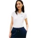 TOMMY HILFIGER</br>Tommy Hilfiger WW0WW49259-YBL Γυναικείο Polo Εκρού Th Script Slim Ss TOMMY HILFIGER</br>Tommy Hilfiger WW0WW49259-YBL Γυναικείο Polo Εκρού Th Script Slim Ss