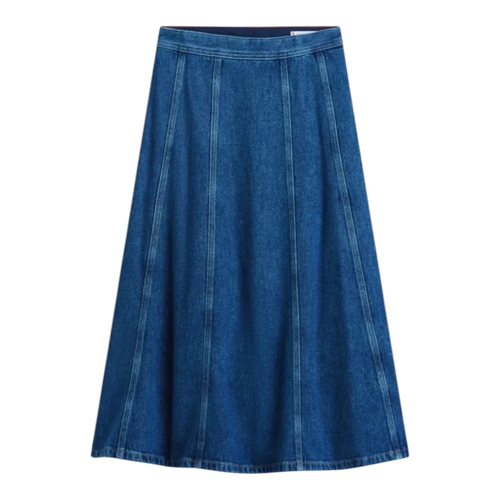 TOMMY HILFIGER</br>Tommy Hilfiger WW0WW49570-1A6 Γυναικεία Φούστα Τζιν Denim Ray Flared Midi Skirt Hw