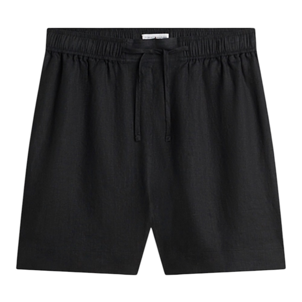 TOMMY HILFIGER</br>Tommy Hilfiger WW0WW49637-BDS Γυναικείο Σορτς Ess Linen Pull On Short Μαύρο
