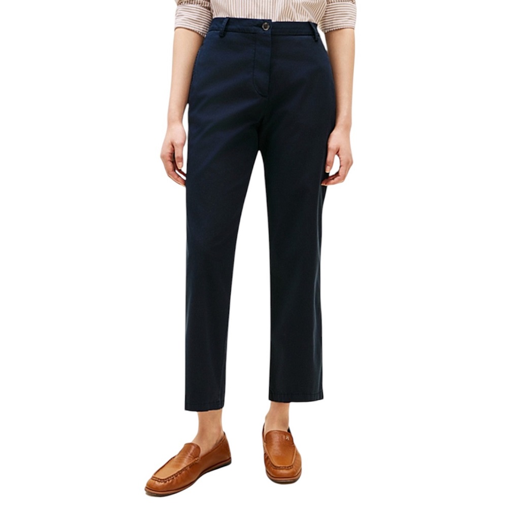 TOMMY HILFIGER</br>Tommy Hilfiger WW0WW49647-C1G Γυναικείο Παντελόνι Μπλε Co Gmd Slim Straight Chino