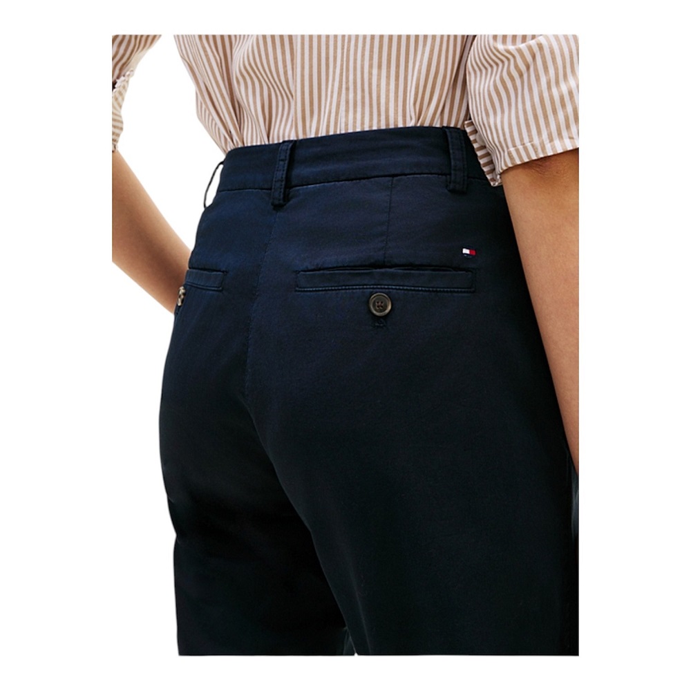 TOMMY HILFIGER</br>Tommy Hilfiger WW0WW49647-C1G Γυναικείο Παντελόνι Μπλε Co Gmd Slim Straight Chino