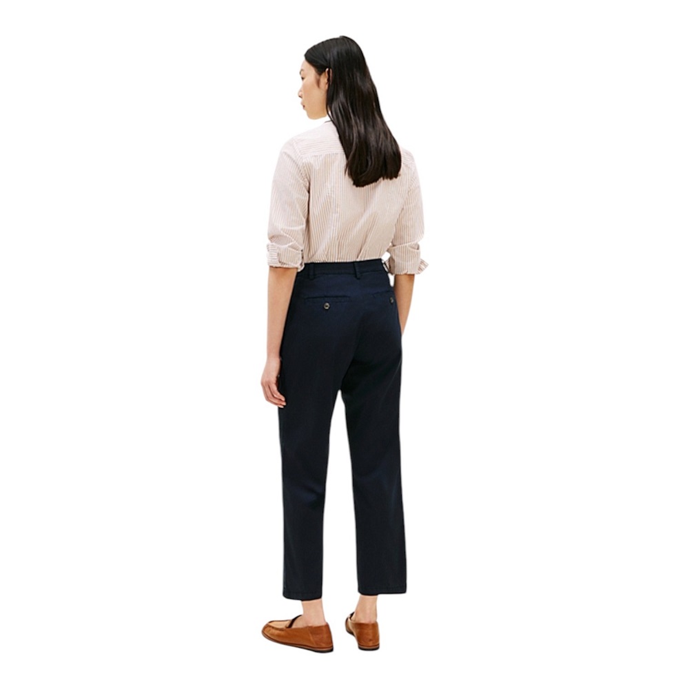 TOMMY HILFIGER</br>Tommy Hilfiger WW0WW49647-C1G Γυναικείο Παντελόνι Μπλε Co Gmd Slim Straight Chino