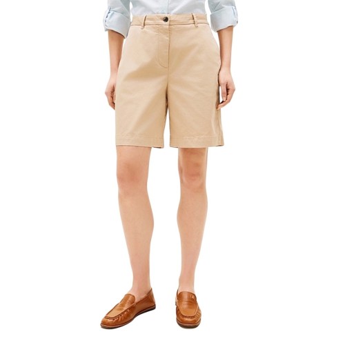 Tommy Hilfiger WW0WW49648-AEG Γυναικεία Βερμούδα Cotton Gmd Blend Chino Short Μπεζ