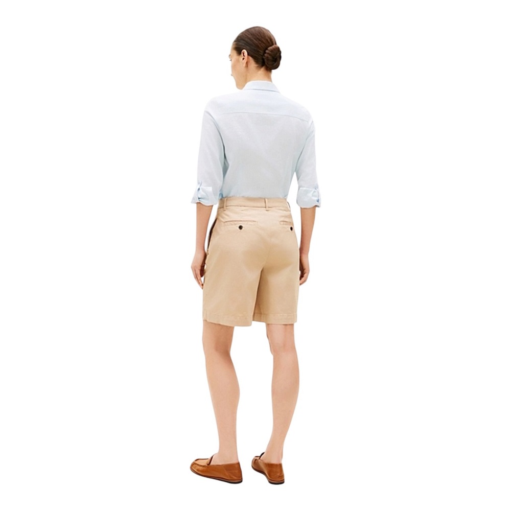 TOMMY HILFIGER</br>Tommy Hilfiger WW0WW49648-AEG Γυναικεία Βερμούδα Cotton Gmd Blend Chino Short Μπεζ