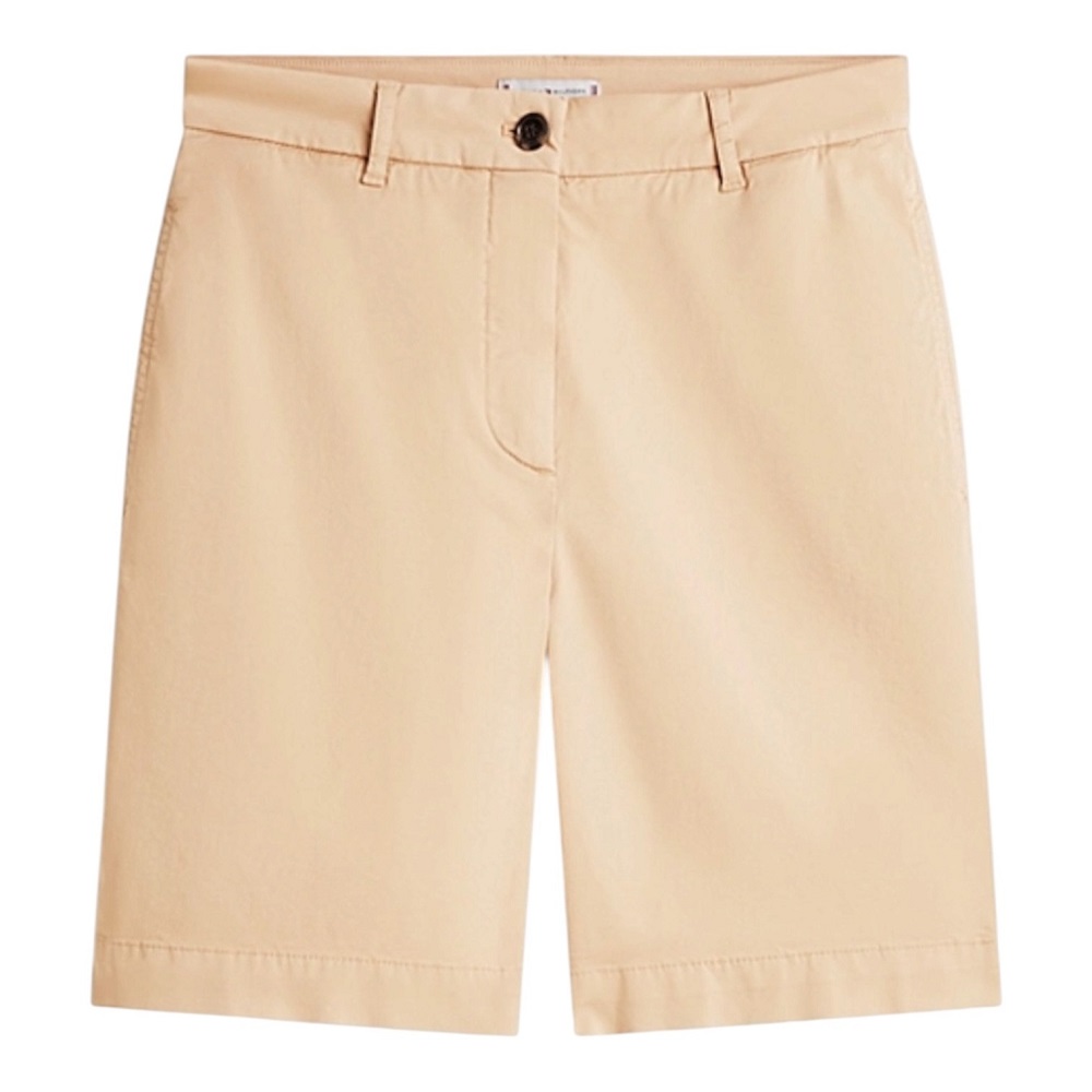 TOMMY HILFIGER</br>Tommy Hilfiger WW0WW49648-AEG Γυναικεία Βερμούδα Cotton Gmd Blend Chino Short Μπεζ