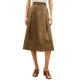 TOMMY HILFIGER</br>Tommy Hilfiger WW0WW49651-RBU Γυναικεία Φούστα Χακί Linen Utility Midi Skirt