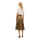 TOMMY HILFIGER</br>Tommy Hilfiger WW0WW49651-RBU Γυναικεία Φούστα Χακί Linen Utility Midi Skirt