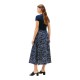 TOMMY HILFIGER</br>Tommy Hilfiger WW0WW50753-OGV Γυναικεία Φούστα Μπλε Ess Linen Flare Midi Skirt
