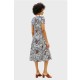 TOMMY HILFIGER</br>Tommy Hilfiger WW0WW50825-0X6 Γυναικείο Φόρεμα Εκρού/Μπλε Interlock F&F Midi Dress TOMMY HILFIGER</br>Tommy Hilfiger WW0WW50825-0X6 Γυναικείο Φόρεμα Εκρού/Μπλε Interlock F&F Midi Dress