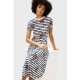 TOMMY HILFIGER</br>Tommy Hilfiger WW0WW50825-0X6 Γυναικείο Φόρεμα Εκρού/Μπλε Interlock F&F Midi Dress TOMMY HILFIGER</br>Tommy Hilfiger WW0WW50825-0X6 Γυναικείο Φόρεμα Εκρού/Μπλε Interlock F&F Midi Dress