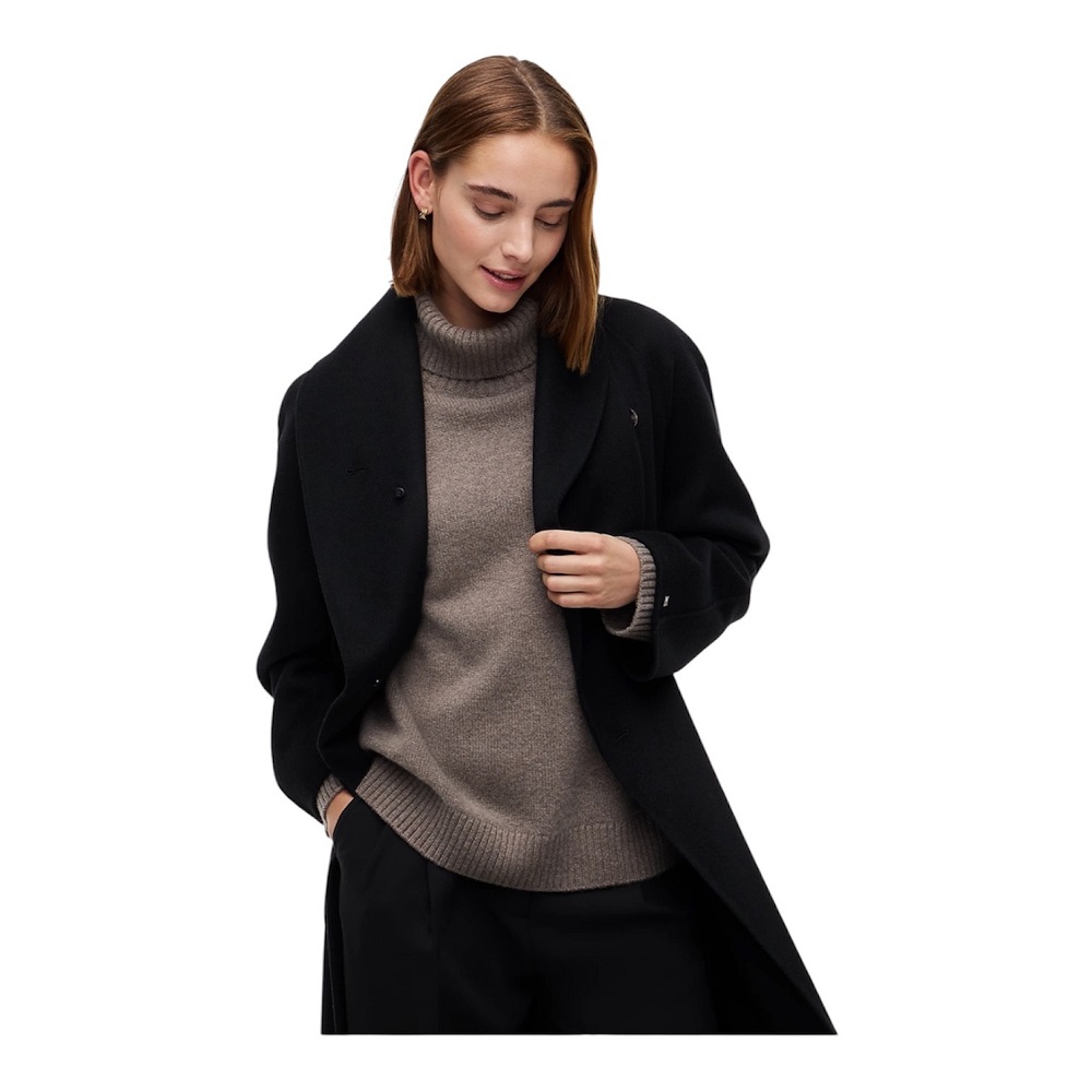 TOMMY HILFIGER</br>Tommy Hilfiger Df Wool Reg Belted Coat WW0WW51105-BDS Γυναικείο Παλτό Μαύρο TOMMY HILFIGER</br>Tommy Hilfiger Df Wool Reg Belted Coat WW0WW51105-BDS Γυναικείο Παλτό Μαύρο