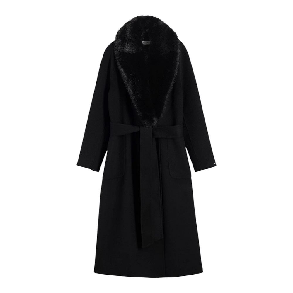 TOMMY HILFIGER</br>Tommy Hilfiger Df Wool Reg Belted Coat WW0WW51105-BDS Γυναικείο Παλτό Μαύρο TOMMY HILFIGER</br>Tommy Hilfiger Df Wool Reg Belted Coat WW0WW51105-BDS Γυναικείο Παλτό Μαύρο
