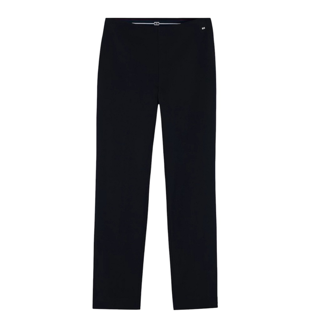 TOMMY HILFIGER</br>Tommy Hilfiger Gabardine Zip Slim Pant WW0WW51745-BDS Γυναικείο Παντελόνι Μαύρο