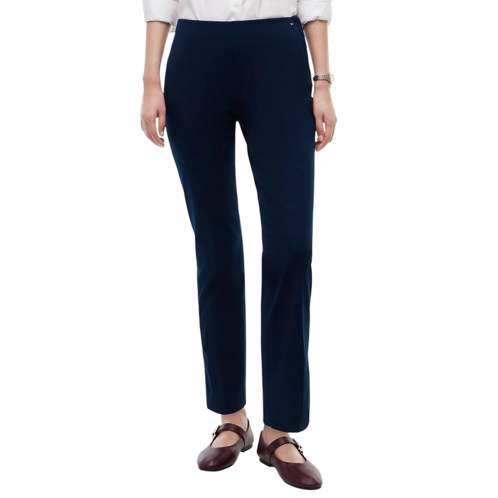 TOMMY HILFIGER</br>Tommy Hilfiger Gabardine Zip Slim Pant WW0WW51745-C1G Γυναικείο Παντελόνι Μπλε TOMMY HILFIGER</br>Tommy Hilfiger Gabardine Zip Slim Pant WW0WW51745-C1G Γυναικείο Παντελόνι Μπλε