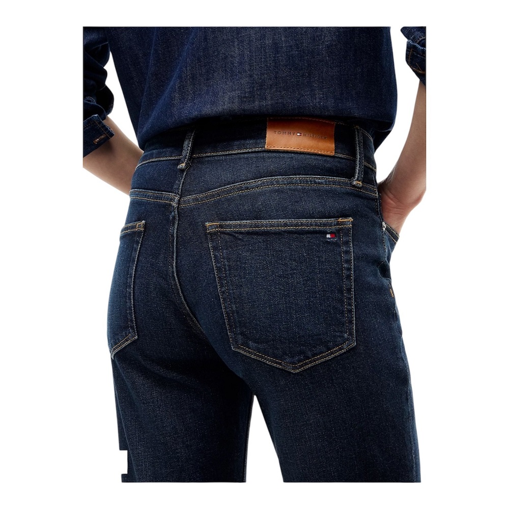 TOMMY HILFIGER</br>Tommy Hilfiger Harlow Mid Rise Slim Essential WW0WW52184-1BL Γυναικείο Παντελόνι Τζιν Μπλε