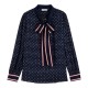 TOMMY HILFIGER</br>Tommy Hilfiger Fluid Jacquard Tie Detail Shirt WW0WW52238-0G8 Γυναικείο Πουκάμισο Μπλε TOMMY HILFIGER</br>Tommy Hilfiger Fluid Jacquard Tie Detail Shirt WW0WW52238-0G8 Γυναικείο Πουκάμισο Μπλε