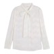 TOMMY HILFIGER</br>Tommy Hilfiger Fluid Jacquard Tie Detail Shirt WW0WW52238-YA8 Γυναικείο Πουκάμισο Εκρού TOMMY HILFIGER</br>Tommy Hilfiger Fluid Jacquard Tie Detail Shirt WW0WW52238-YA8 Γυναικείο Πουκάμισο Εκρού