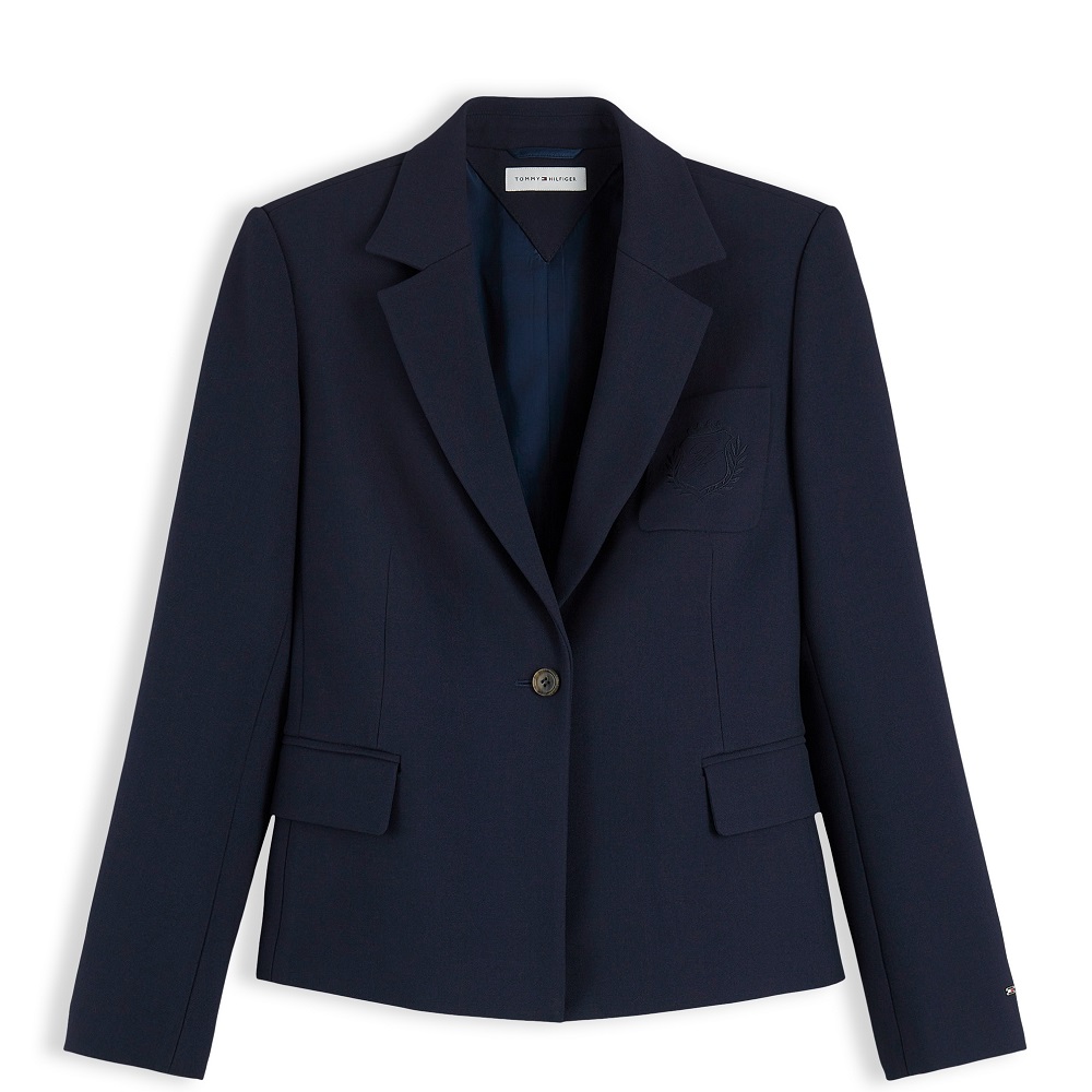 TOMMY HILFIGER</br>Tommy Hilfiger Slim Punto Blazer WW0WW52295-C1G Γυναικείο Σακάκι Μπλε TOMMY HILFIGER</br>Tommy Hilfiger Slim Punto Blazer WW0WW52295-C1G Γυναικείο Σακάκι Μπλε