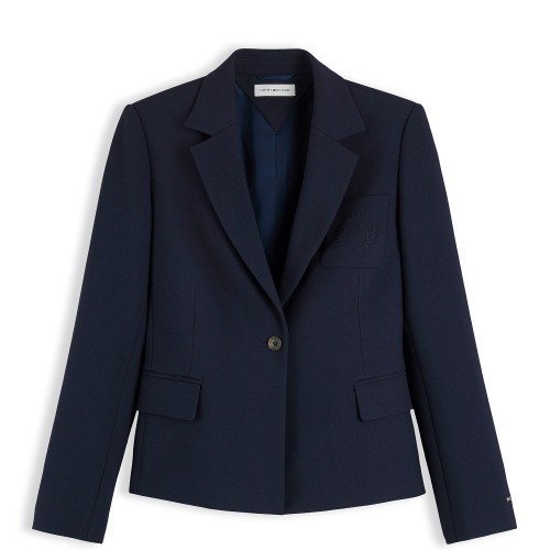 Tommy Hilfiger Slim Punto Blazer WW0WW52295-C1G Γυναικείο Σακάκι Μπλε