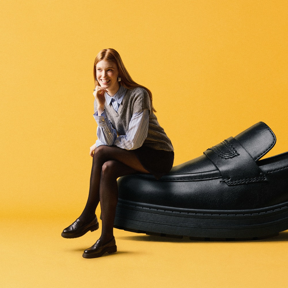 CLARKS</br>Clarks ORINOCO3 EDGE Γυναικεία Loafers Μαύρο Δέρμα CLARKS</br>Clarks ORINOCO3 EDGE Γυναικεία Loafers Μαύρο Δέρμα