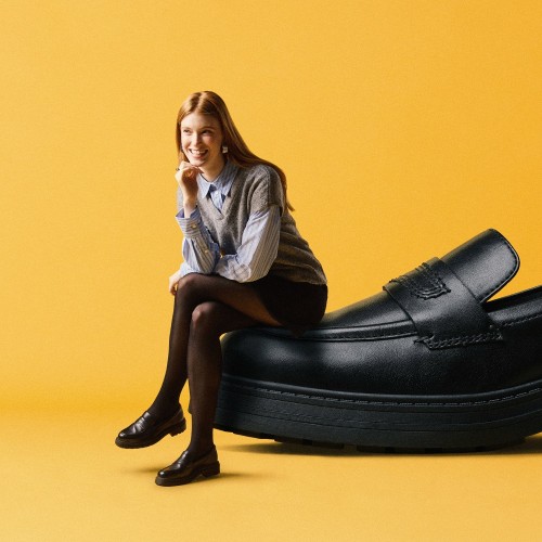 Clarks ORINOCO3 EDGE Γυναικεία Loafers Μαύρο Δέρμα Clarks ORINOCO3 EDGE Γυναικεία Loafers Μαύρο Δέρμα