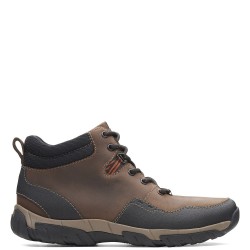 Ανδρικά Μποτάκια Καφέ Δέρμα Αδιάβροχα WALBECK TOP II Clarks